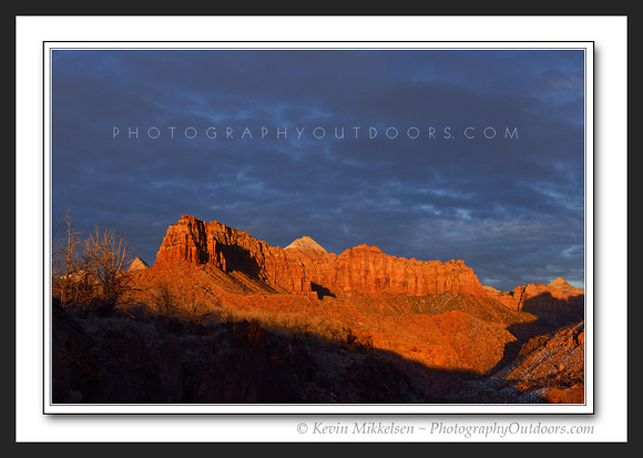 'Last Light on Zions Walls' ~ Zion BackCountry